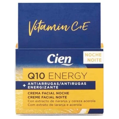 Abbildung von Cien Energy Q10 Anti Falten Nacht Gesichtscreme, 50 ml, belebend, mit Orangen und Acerola Kirschextrakt