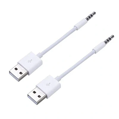 Abbildung von JSER 2 x USB Stecker Typ A auf Aux 3,5 mm Stecker, Audio Kopfhöreranschlusskabel