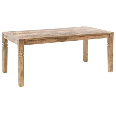Abbildung von FINEBUY Esstisch FB45592 (120x76x70 cm Mango Massivholz Rechteckig Rustikal), Kleiner Esszimmertisch, Küchentisch Holztisch