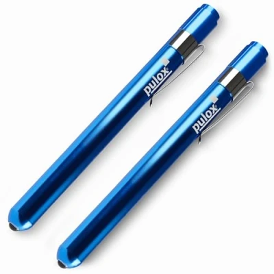 Abbildung von pulox LED Taschenlampe Diagnostikleuchte aus Aluminium 2er Set Penlight mit Mess Skala