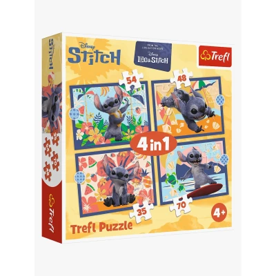 Abbildung von Trefl S.A. 4 in 1 Puzzle 35, 48, 54, 70 Teile Lilo &amp; Stich Film