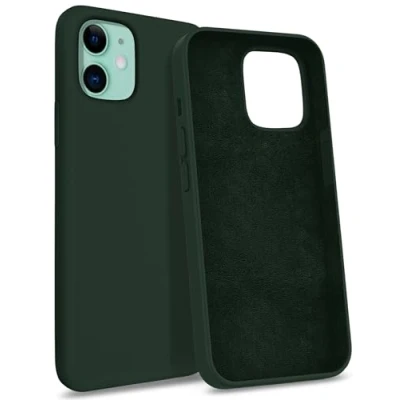 Abbildung von MyGadget Hülle kompatibel mit iPhone 11 Gummierte Handyhülle [ 3 Layer Struktur ] Schutzhülle Soft Inlay &amp; Hardcase Cover außen Olivgrün