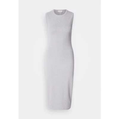 Abbildung von Calvin Klein Jeans Jerseykleid, Damen, Größe: 3XS, Heroic grey heather