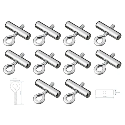 Abbildung von AUTOLIGHT 24 10 x Kederstopper Blockierungskit für Kederschiene Bolzen Endstopper 8 mm mit Öse Wohnwagen Wohnmobil Boot