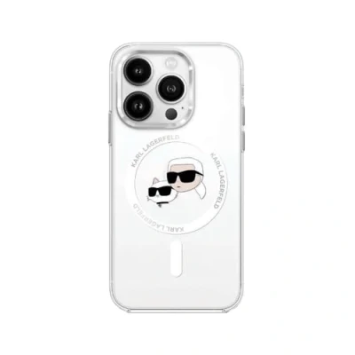 Abbildung von CG MOBILE Karl Lagerfeld KLHMP16SHLSKCH Hülle für iPhone 16 6.1&quot; Weiß hardcase IML Metal Karl&amp;Choupette Head