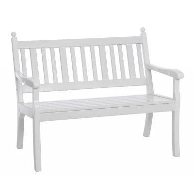 Abbildung von Blome Gartenbank Hohenzollern (1 St), 2 sitzer 115cm, wetterfester Kunststoff, weiß