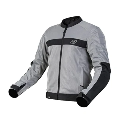 Abbildung von OZONE MOTO Dart Motorradjacke Herren Textil Ellbogen und Schulterprotektoren Reflektierende Elemente Mesh Einsätze 4 Taschen