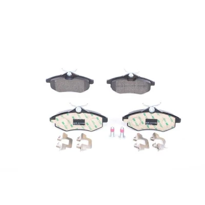 Abbildung von BOSCH 0 986 494 262 Bremsbelagsatz Low Metallic mit Montageanleitung, Anti Quietsch Blech, Schrauben CITROËN: C2 Schrägheck, C3 I Schrägheck