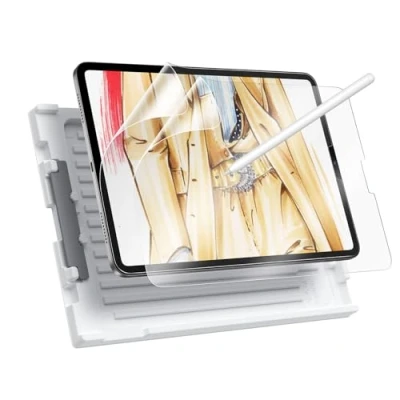Abbildung von ESR Paper Feel Schutzfolie kompatibel mit iPad Air 5/4 (2022/2020) /iPad Pro 11 Zoll (2022/2021/2020/2018) Matte Folie, Papier Schreibgefühl, dünn und reaktionsschnell, einfache Anbringung, 2 Stück