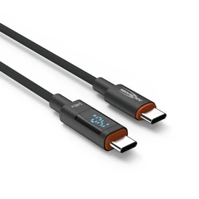 Abbildung von ANSMANN Ladekabel 200 cm USB Typ C für schnelles Aufladen von Smartphone, Tablet, Laptop, etc. mit bis zu 140 W Ausgangsleistung/Hochwertiges Kabel Büro, Home Office, Gamer, Schlafzimmer