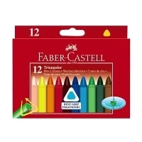 Abbildung von Faber Castell Wachsmalstift, (12 tlg), mit ergonomischer Griffzone