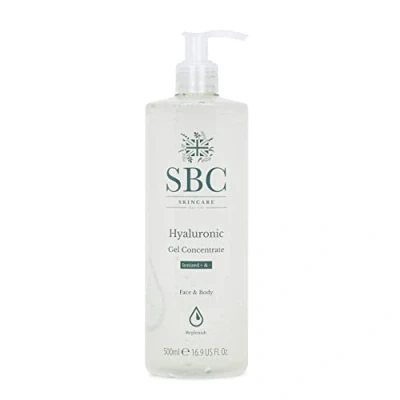Abbildung von SBC Skincare Feuchtigkeitsgel für Gesicht und Körper mit Hyaluronsäure 500 ml Feuchtigkeitsspendend Verbessert Ausstrahlung Straffheit Hautpflege Hyaluronic Gel Concentrate