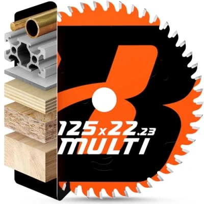 Abbildung von BAUBECK Sägeblatt für Winkelschleifer 125 Multi Material Feinschnitt Trennscheibe Holz, Aluminium, Metall uvm. Holz kompatibel mit allen gängigen 125er Winkelschleifern