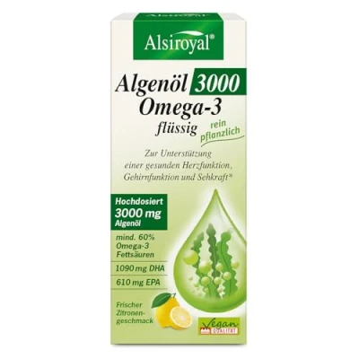 Abbildung von Alsiroyal Algenöl 3000 Omega 3 flüssig 100 ml