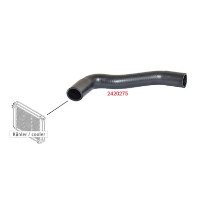 Abbildung von METZGER 2420275 Kühlerschlauch EPDM (Ethylen Propylen Dien Kautschuk) PEUGEOT: 106 II Schrägheck