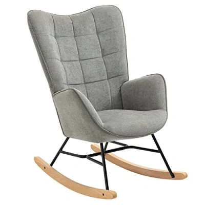Abbildung von MEUBLE COSY Schaukelstuhl Relaxstuhl Schaukelsessel Sessel Stuhl Wohnzimmersessel Relax Lounge mit gepolsterter Sitzfläche, 68x87x98cm