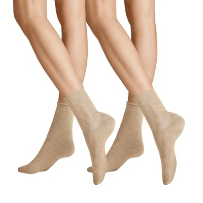 Abbildung von Hudson Damen Only 2 Pack Rollrand Socken, Beigemel. 0723, 39/42 (2er Pack)