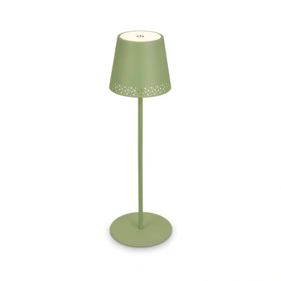 Abbildung von Briloner Leuchten Außen Tischleuchte 7438019, Dimmfunktion, mehrere Helligkeitsstufen, USB Ladefunktion, LED fest verbaut, warmweiß, mit Akku, höhenverstellbar, C, IP44, chrom, 38 cm