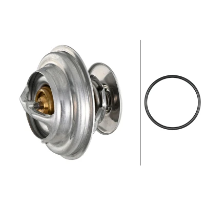 Abbildung von HELLA 8MT 354 778 401 Kühlwasserthermostat 83 mit Dichtungen MAN: L 2000, G 90, TGA