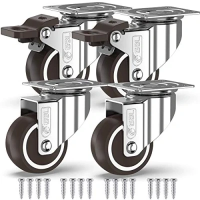 Abbildung von GBL Caster Wheels Möbelrolle Furniture Casters 50mm 200KG 4 Swivel, No Marks, Quiet, Swivel Casters, Quiet