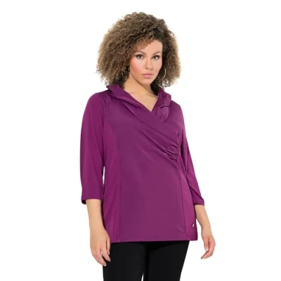 Abbildung von Ulla Popken Langarmshirt, Damen, Größe: 42/44, Pink berry