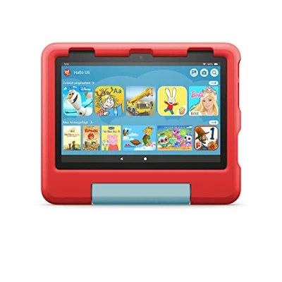 Abbildung von Kindgerechte Schutzhülle von Amazon für das Fire HD 8 Tablet (nur kompatibel mit der 12. Generation, 2022), rot