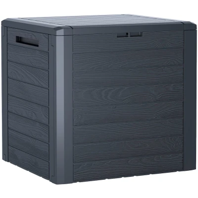 Abbildung von Prosperplast Aufbewahrungsbox &quot;Woodebox&quot;, (1 St.), anthrazit, 140 liter