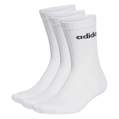 Abbildung von adidas Unisex Linear Crew Cushioned 3 Pairs Socken, White/Black, 34 36