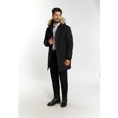 Abbildung von Winterjacke mit Kunstfell DREIMASTER XL / Schwarz 83% Polyester 17% Baumwolle