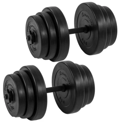 Abbildung von MOVIT Hantel Set Kurzhantel 2er Set, Kurzhantelset, Gewichte, (Set, mit Kurzhantelstangen, Set), Kurzhanteln Stangen gerändelt Sternverschlüssen, 20kg 40kg