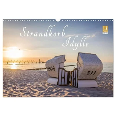 Abbildung von Strandkorb Idylle (Wandkalender 2025 DIN A3 quer), CALVENDO Monatskalender