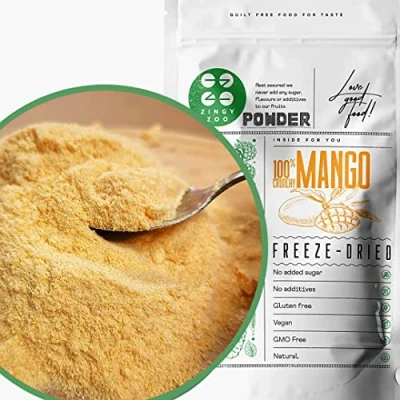 Abbildung von Gefriergetrocknete Mango Pulver Ohne Zuckerzusatz Fruchtpulver Gefriergetrocknet Freeze Dried Fruit Powder Getrocknet Polvere Keine Zusätze ZingyZoo (100g)