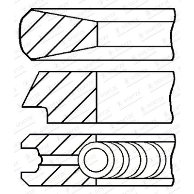 Abbildung von Goetze ENGINE 08 424008 00 Kolbenringsatz 75,6 0,6 Diamond Coated LKZ Ring PEUGEOT: 207 SW, Expert II Kastenwagen, 307 SW