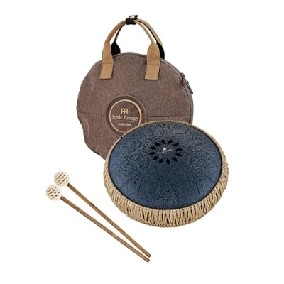 Abbildung von Sonic Energy 10 Zoll Zungentrommel C Moll, 8 Töne Für Meditation, Yoga, Percussion Inkl. Schlägel &amp; Tasche Marineblau (MOSTD2NB)