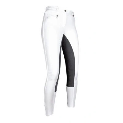Abbildung von HKM Reithose Basic Belmtex Grip 3/4 Besatz Weiß/schwarz 158