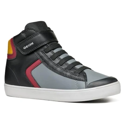 Abbildung von Geox Gisli BOY Sneaker high für Kinder, Größe: 28, Black/bordeaux Schuhe