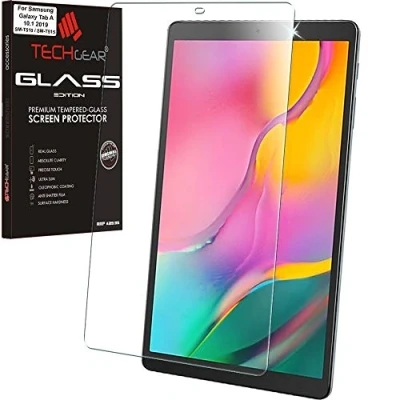 Abbildung von TECHGEAR Matt Schutzfolie kompatibel mit Samsung Galaxy Tab A 10,1 2019 (SM T510 Serie) MATTE Blendschutz Auflage, Original gehärtetes Glas Displayschutzfolie
