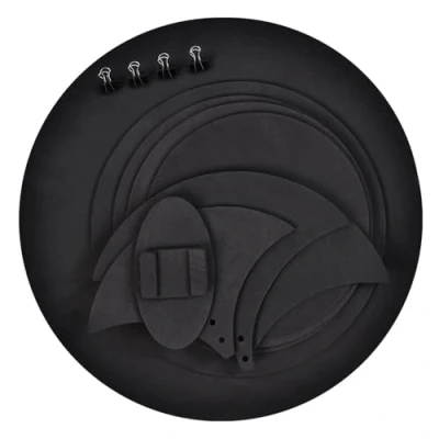 Abbildung von Schlagzeugmuffeln, 10 Stück/Set, Gummi Schaumstoff Dämpfer, Schalldämpfer, Drumming, Übungspad, Bassdrums, leiser Sound off/leise, Schwarz