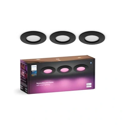 Abbildung von Philips Hue Einbaustrahler Slim 3er Pack White &amp; Color 90 mm