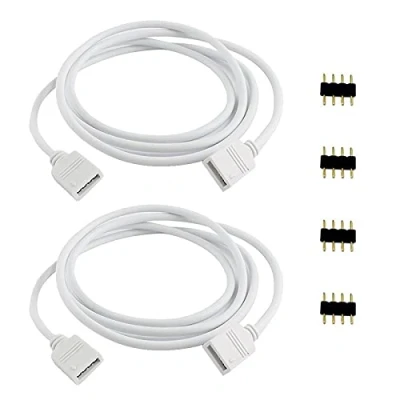Abbildung von Aroidful 2 Stück RGB LED Streifen Verlängerungskabel 1M 4 Polig Licht Erweiterung Kabel Band Verlängerung für 5050/3528