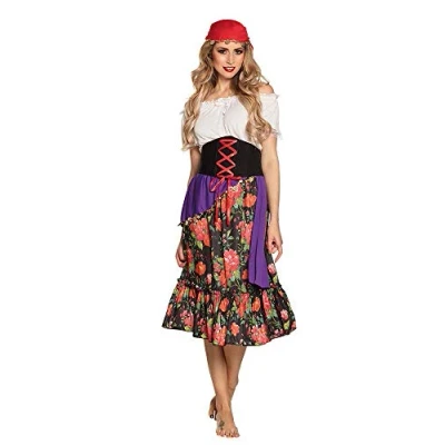Abbildung von Boland Kostüm für Erwachsene Wahrsagerin Rilana, Bandana, Top, Gürtel und Rock, Set, Wahrsagerin, Karneval, Mottoparty