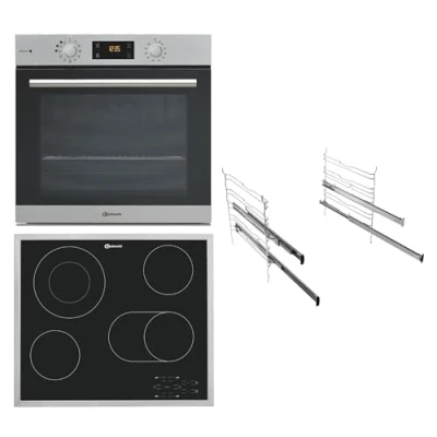Abbildung von Bauknecht BAKO Steam Radiant Backofen Kochfeld Kombination/Energieeffizienzklasse A+/ 60 cm/GentleSteam Dampf Backofen/PowerHeißluft/Zweifach Backauszug/Glaskeramik Kochfeld/ 60cm