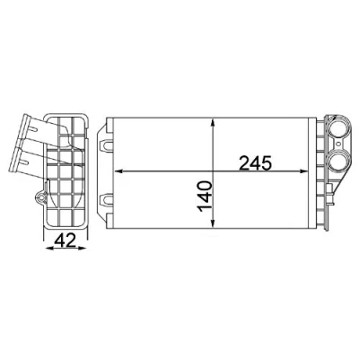 Abbildung von MAHLE ORIGINAL AH 82 000S Wärmetauscher PEUGEOT: 307 SW, CC, Kombi, CITROËN: C4 Picasso 1, I Schrägheck, Limousine