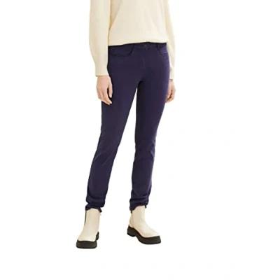 Abbildung von TOM TAILOR Damen 1021692 Alexa Slim Hose, 11331 Atlantic Ocean Blue, 34W / 30L