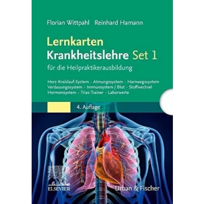Abbildung von Lernkarten Krankheitslehre Set 1 für die Heilpraktikerausbildung: Herz Kreislaufsystem, Atmungssystem, Harnwegssystem, Verdauungssystem, ... Hormonsystem, Trias Trainer, Laborwerte
