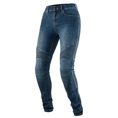 Abbildung von REBELHORN Vandal Lady Motorradjeans Damen Aramidfaser Futter SAS TEC Stufe 2 Knieprotektoren und 1 Hüftprotektoren Steißbeinprotektor Tasche Tapered Fit