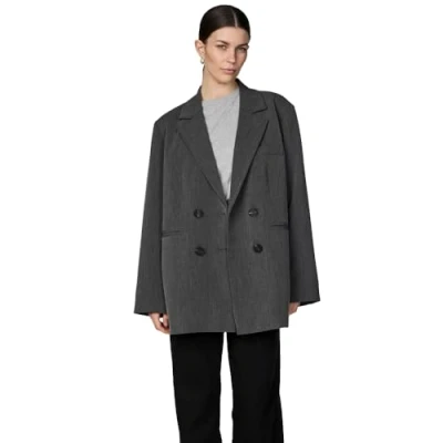 Abbildung von Y.A.S Damen YASLIKKA LS Oversized S. NOOS Blazer, Dark Grey Melange, XXL