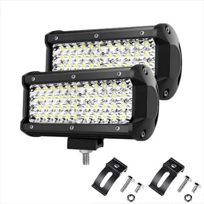Abbildung von Boncak Scheinwerfer LED Arbeitsscheinwerfer 2x7 Zoll 288W 12v 24v,LED Zusatzscheinwerfer Rückfahrscheinwerfer Flutlicht Wasserdicht IP68 Traktor SUV Auto