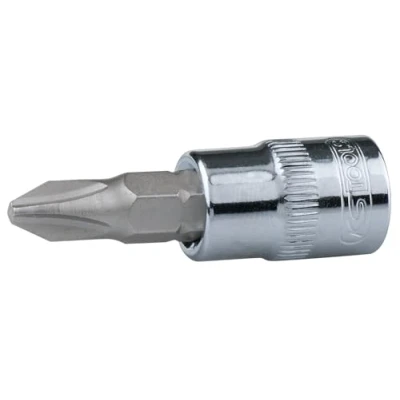 Abbildung von KS TOOLS 918.1757 Steckschlüsseleinsatz DIN 3120, ISO 1174 PZ 4, PZ4 Chrom Vanadium Stahl Pozidriv (PZ) gerändelt