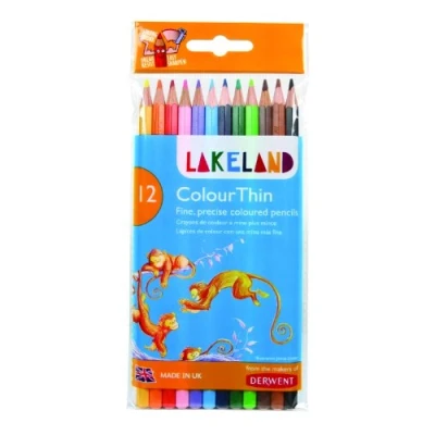 Abbildung von Derwent Lakeland Colourthin Buntstifte Sechskant Schaft strapazierfähig 12 Stück farblich sortiert